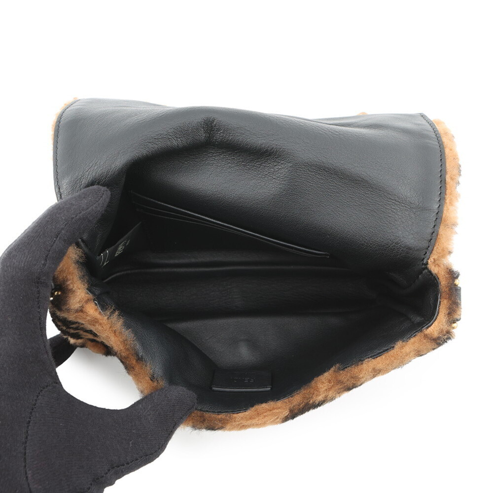 Fendi Zucca pattern baguette mini handbag, sheepskin and leather, 8BS017, FEN... - Picture 7 of 15